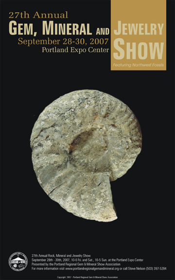 Portland Regional Rock and Gem Show poster for 2007.