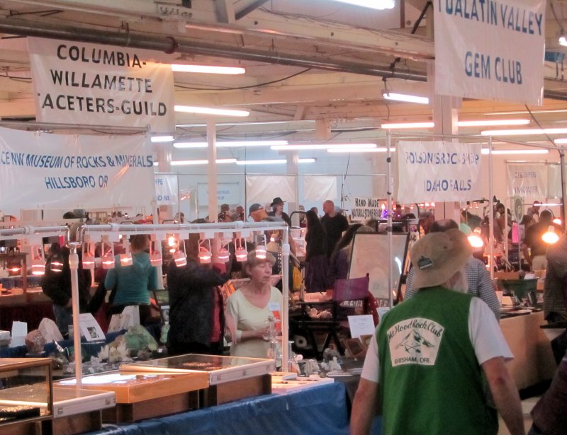 Portland Regional Gem and Mineral Show floor